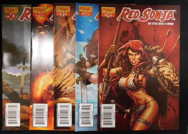 Red Sonja Vol.1 Dynamite C Variant Lot 5 Comics Reed Herbert Batista 2008 Vf/Nm