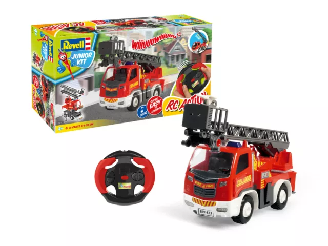 Revell 00974 RC Junior Feuerwehr Auto Fire Truck Drehleiter mit Fernsteueruung