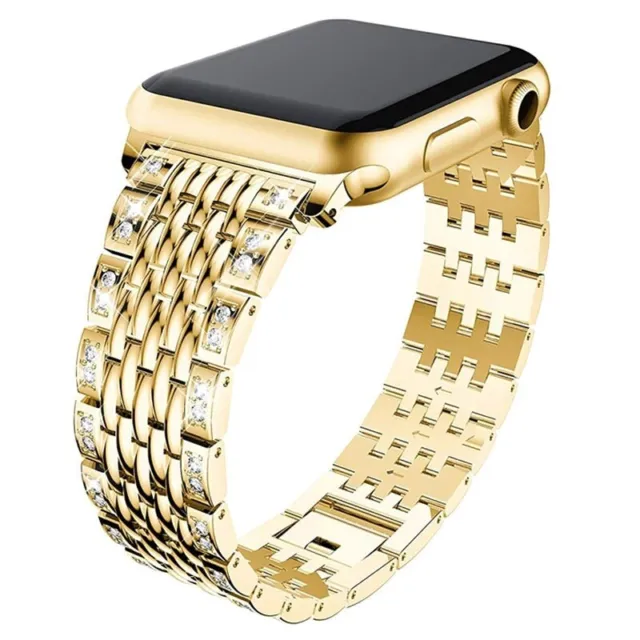 Cinturino Glam per Apple Watch Series 7/SE/6/5/4/3/2/1 - 45mm/44mm/42mm - Oro