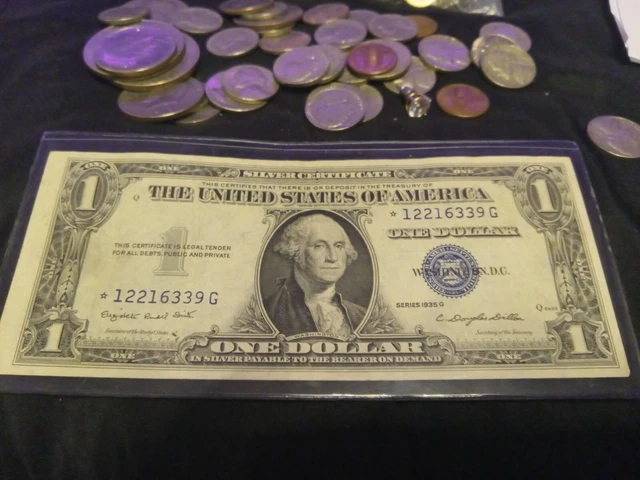 1935 G $1 Silver Certificate Star Note Great Condition