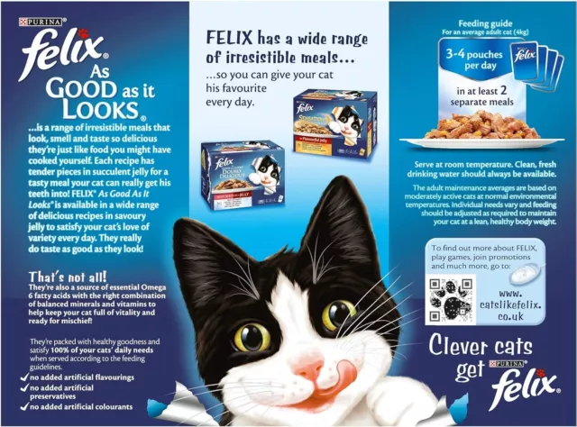 Felix As Good As It Looks Ocean Feasts 4 x 12 100g Wet Cat Food Tasty 48 Pouches 3