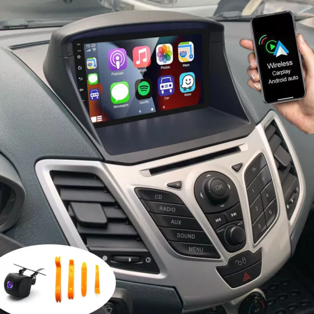 Android 12.0 Apple Carplay Car Stereo GPS For 2009-2014 Ford Fiesta Radio 2G+32G
