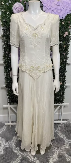 Bella Diosa Collection Ivory Vintage Wedding Dress 1920’s 1930’s Style