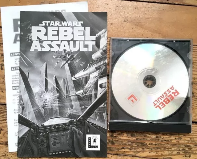 Notice + Disque Version Big Box Star Wars Rebel Assault Pc Français Booklet Disk