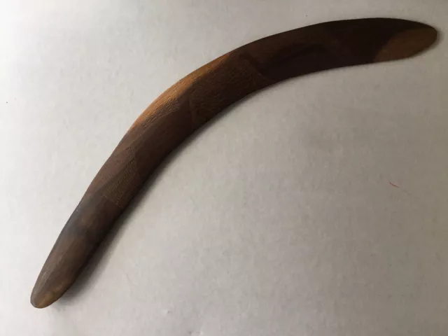 Aboriginal Old Mulga Wood Wooden Boomerang Carved Australian Emus Art Works