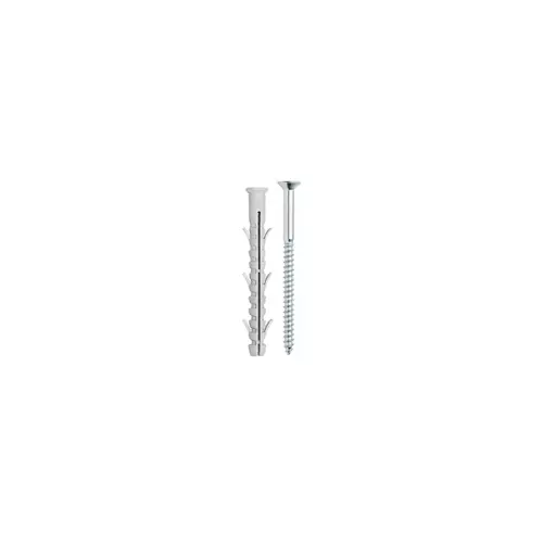 Tecfi 50 Piece Extended Nylonmm 10x100 Six Fin Concrete Screw