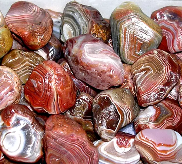 Lake Superior Agate Agates Collector's 2 Lb 'BOX of CANDY' Rough Lapidary Gems 2