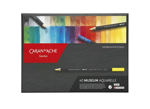Caran D'Ache Museum Aquarelle Pencil 40 Color Set 3510.34