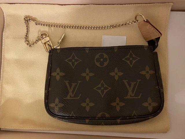 Authentic Louis Vuitton Monogram Canvas Mini Pochette Accessoires With Box