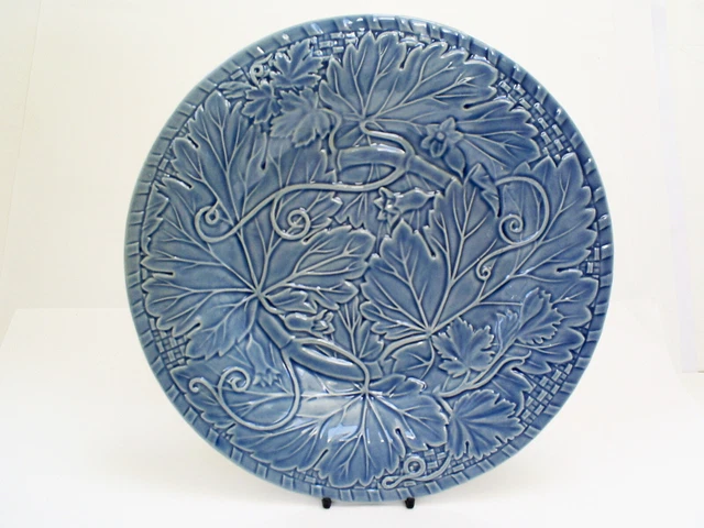 C19Th Antique Portuguese Art Nouveau Majolica 12.25" Plate/Bordallo Pinheiro