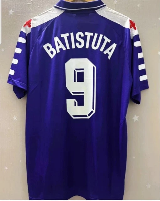 Maillot De Foot AC Fiorentina 2000-2001 #10 Rui Costa - Taille XL - Diadora - Occasion - Violet