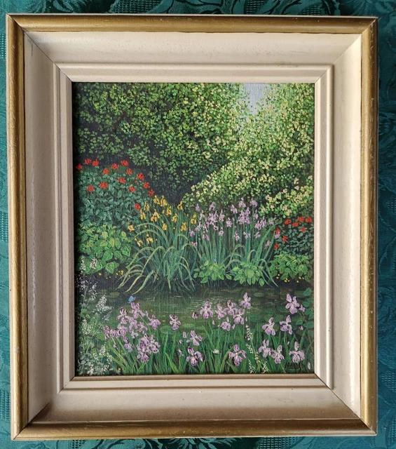 ANCIEN TABLEAU XX huile sur toile paysage ruelle Provençale Sanary