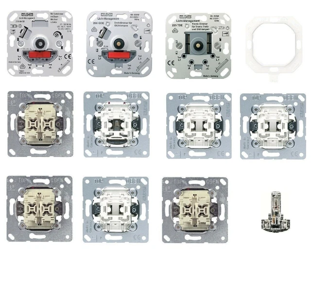 JUNG EINSATZ DIMMER Serien Kreuz Taster Kontroll Wechsel Jalousie