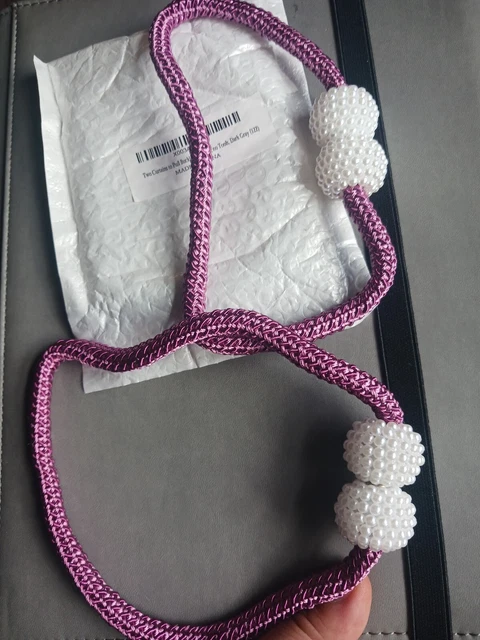 2 curtain tie backs rope magnetic also