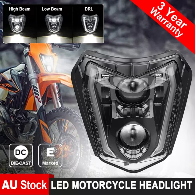 Dirt bike LED Headlight DRL For KTM 2017-2023 EXC XCW 250 350 450 500 SMC-R 690