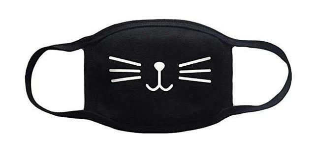 Cotone Lavabile Nero Viso Maschera - Gattino Design