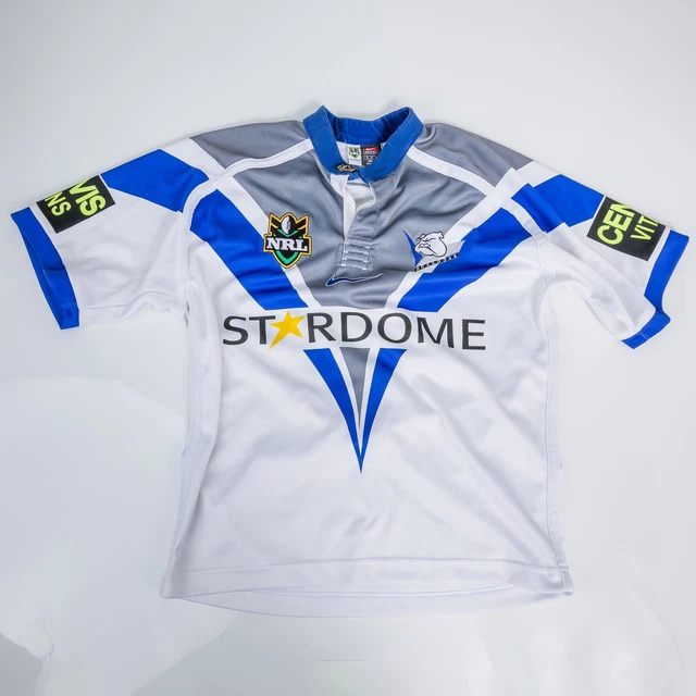 VINTAGE NRL CANTERBURY Bulldogs 1999 Stardome Rare Away Jersey