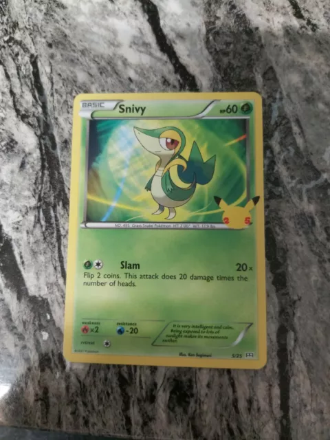 Snivy Holo - McDonald's Collection 2021 Pokémon card 5/25