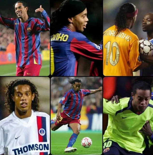 PSG/Ronaldinho/Maillot porté/Match worn shirt/Camiseta/FC Barcelona/R10/France/ 3