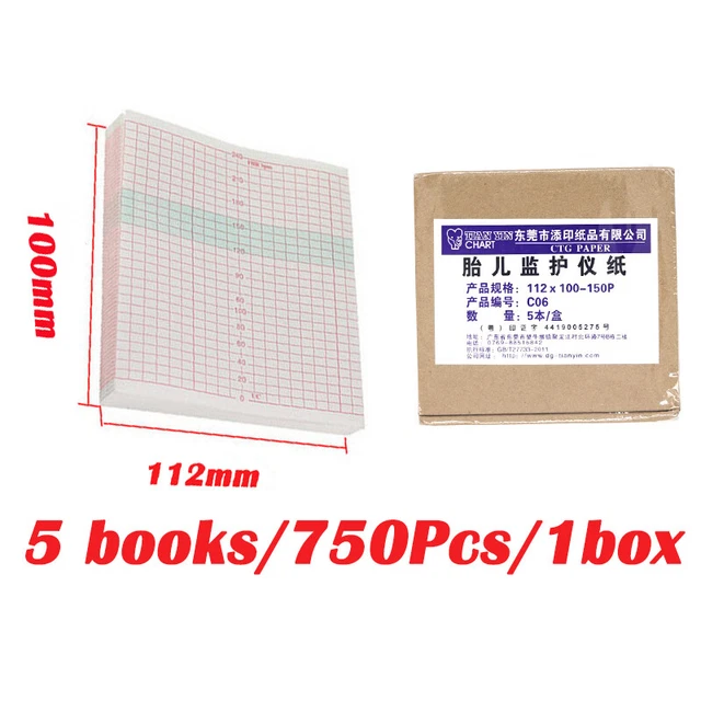 1Box/750Pcs PRINTER PAPER Fetal Monitor Maternal Monitor CMS800GF Thermal Record