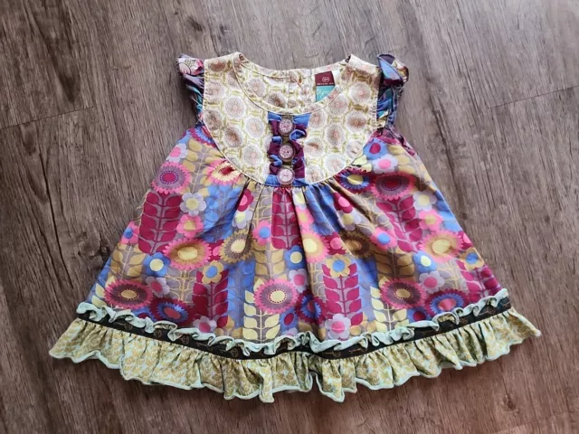 Matilda Jane Girls 12m baby toddler Chasing Daisy Dress Heart Soul boutique