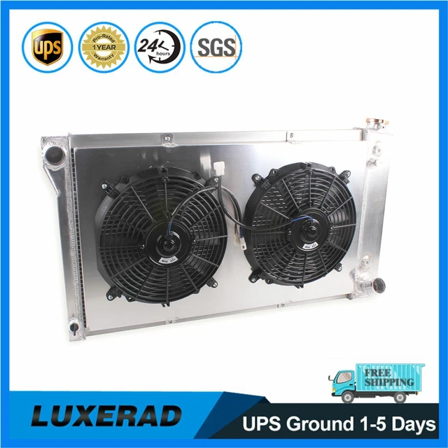 ALLOY WORKS 3-Row Aluminum Radiator With Shroud & Fan For 1967-72 Chevy/GMC C10 C20 C30 K10 K20 K25 Truck