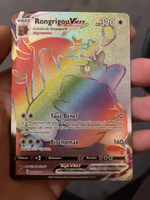 Carte Pokémon Rongrigou Vmax 272/264 FR Neuve