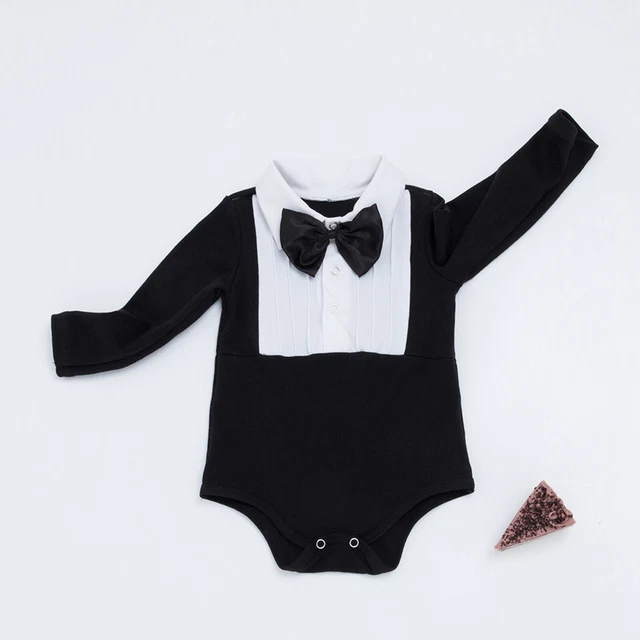 Tuta da gentiluomo neonato bambini neonato body neonato maniche lunghe 10