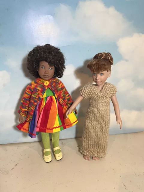 Lot of 2 Leeann Dolls by Denis Bastien 11" Vinyl Leeann and Leneda