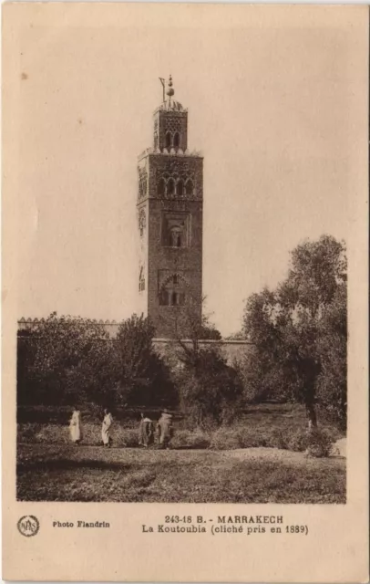 CPA AK MAROC MARRAKECH La Koutoubia (cliché pris en 1889) Flandrin (37954)