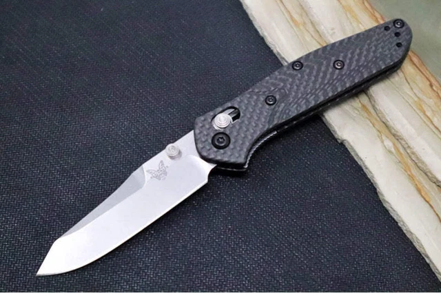 Benchmade 945-2 Mini Osborne - Satin Reverse Tanto Blade / CPM-S90V / Black Carb