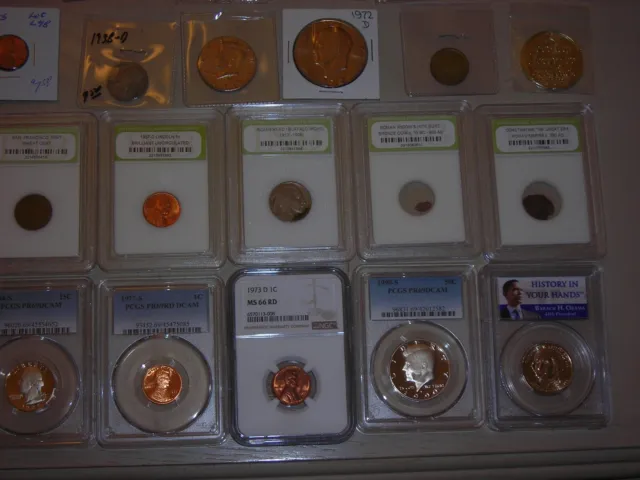 55 PCGS slabbed coin lot unc,gem bu,silver,Commemorative,MORGAN DOLLAR,ROMAN 2
