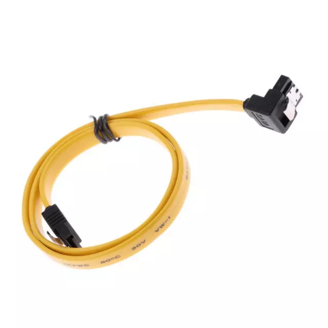 90 Degree Right-Angle SATA III Cable 6.0Gbit/s With Locking Latch,20''