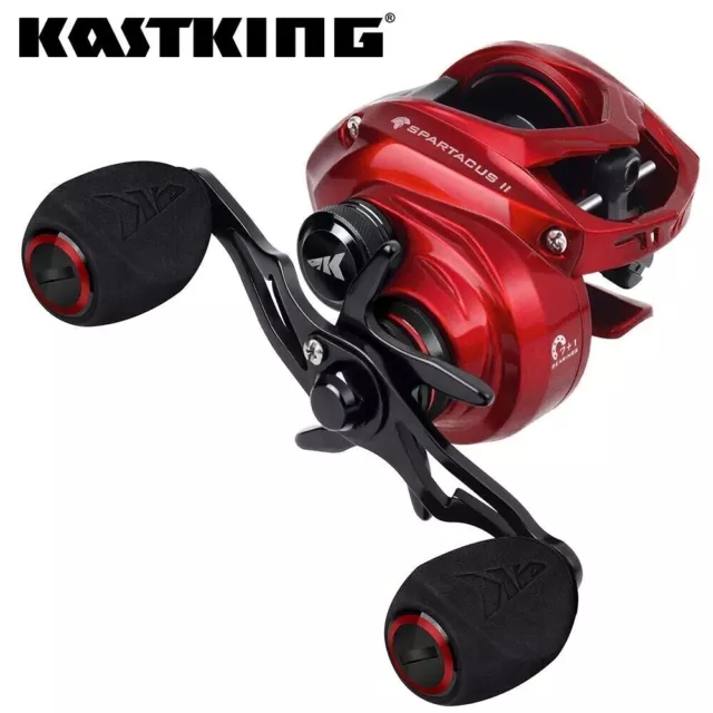 KastKing Spartacus II: Mulinello Baitcasting Rosso, 8KG Traino