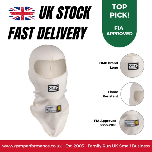 OMP First 2 Strati Nomex, FIA 8856-2018 Approvato Rally Racing Balaclava
