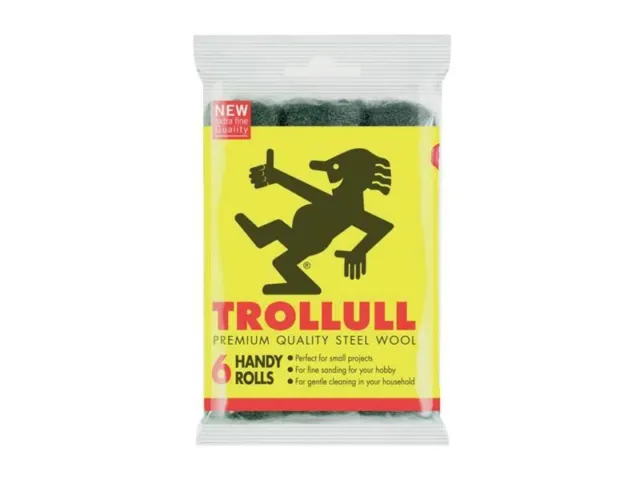 Trollull - Handy Rolls Fine Steel Wool (Pack 6)