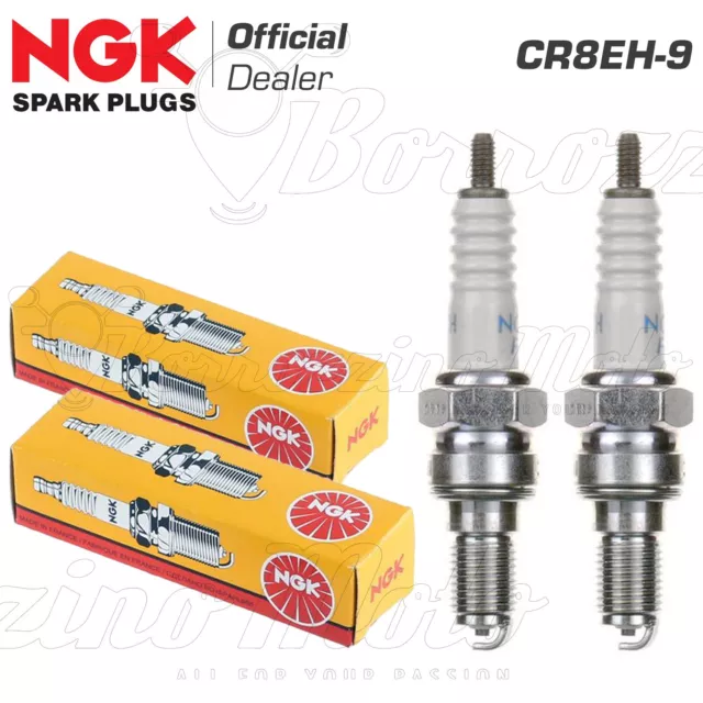 Kit 2 Candele Ngk Cr8Eh-9 Candela Originale Honda Fjs Silver Wing 600 2001-2010