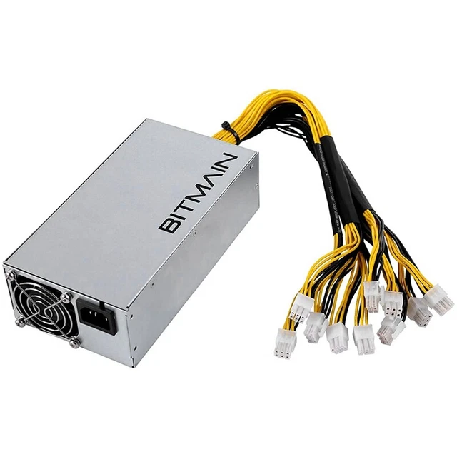 1X(APW7 1800W  Supply Mining PSU for Bitmain Antminer S9/+/A6/A7/R4/S7/E9 withf