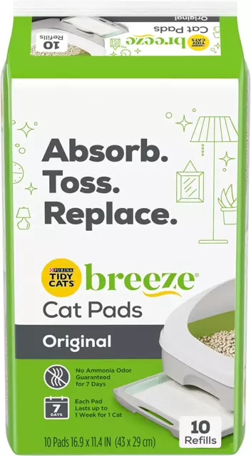 Purina Tidy Cats Breeze Litter System Cat Pad Refills, Breeze 10Ct. Refill Pack