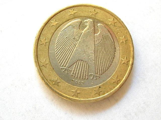 ALLEMAGNE 2002 PIECE MONNAIE de 1 Euro AIGLE HERALDIQUE SANS LETTRE D