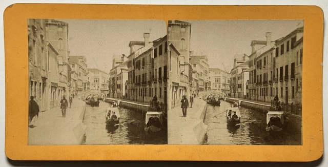 Italie, Venise, quai des esclaves Vintage print, panorama