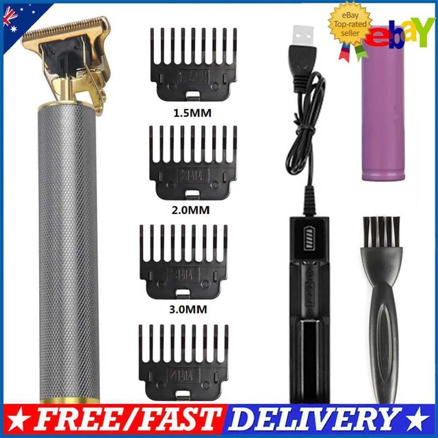 USB T9 Men Electric Hair Clipper Barber Shaver Beard Trimmer (Silver Seat)