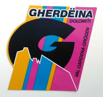 Adige Souvenir-Aufkleber Tre Zinnen Dolomiti Rifugio Auronzo Capanna Alto Adige 80er 