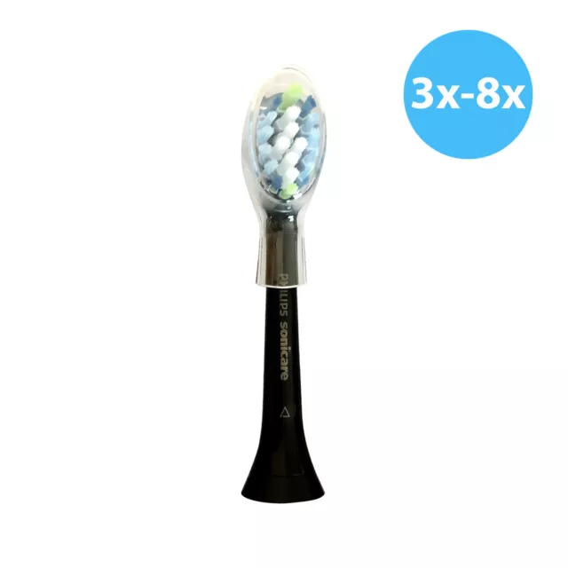 2x to 8x Philips DiamondClean Adaptive Clean Black Brush Heads | No Box