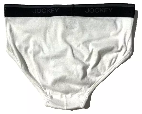 New JOCKEY Mens  Stay Cool White Cotton Hip Brief Underwear sz L 2