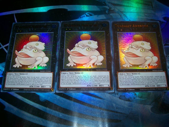 3x Toadally Awesome 1st Edition Ultra Rare MAMA-EN068 Yu-Gi-Oh!
