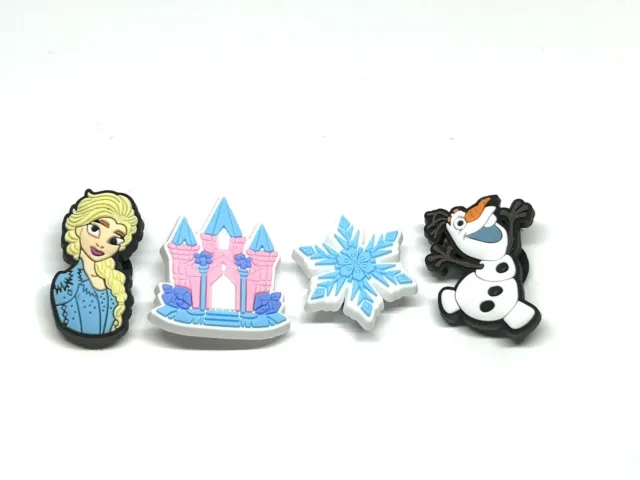 Frozen  Elsa Olaf Castle Snowflake Croc Shoe Charms Jibbitz 4pc Set New!