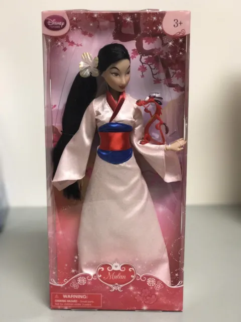 Disney Store Classic Princess Mulan Doll includes Mushu - NEW