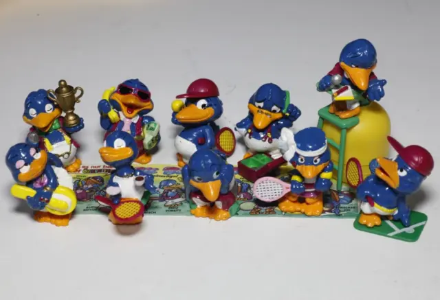 Serie completa con cartina sorpresine Kinder Ferrero Bingo Birds anno 1996