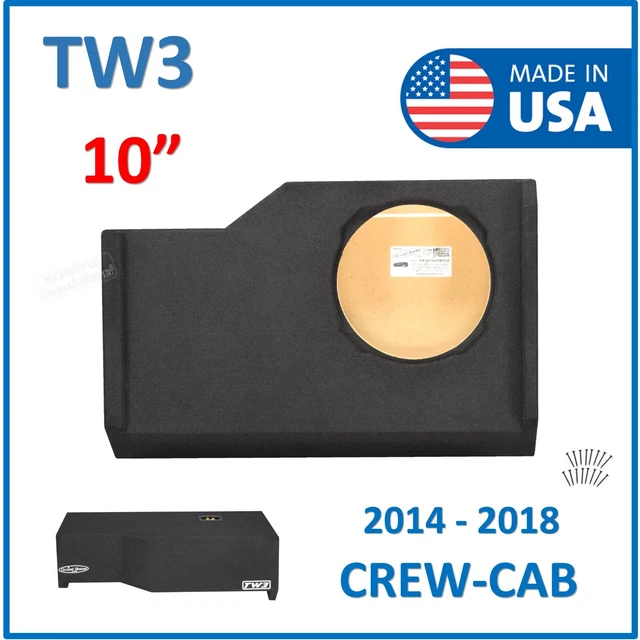 GMC SIERRA CREWCAB 10" Single Sub Box Subwoofer Enclosure (For JL